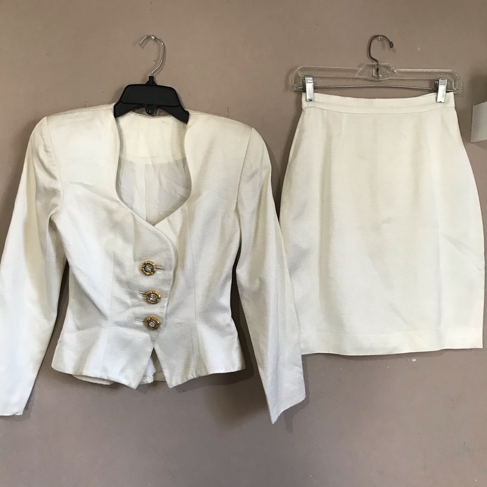 SOLD Pilar Rossi Blazer Skirt Suit 8 Structured - Picture 1 of 7